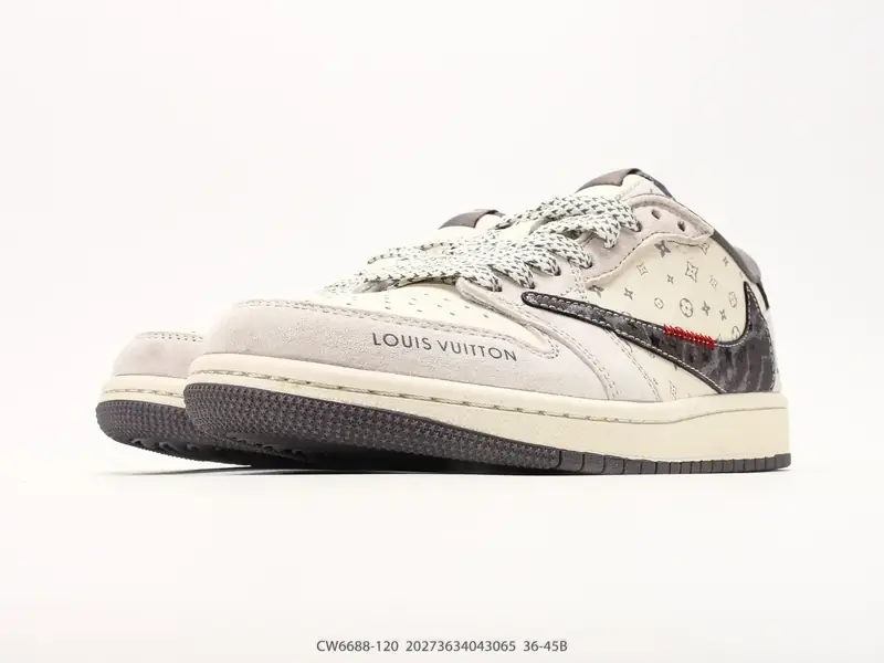 耐克 Nike Air Jordan 1 x Travis Scott AJ1倒勾 乔一倒钩 ‘DIY’定制 耐克 低帮文化篮球鞋 完美品质出货 CW6688-120 #20273634043065